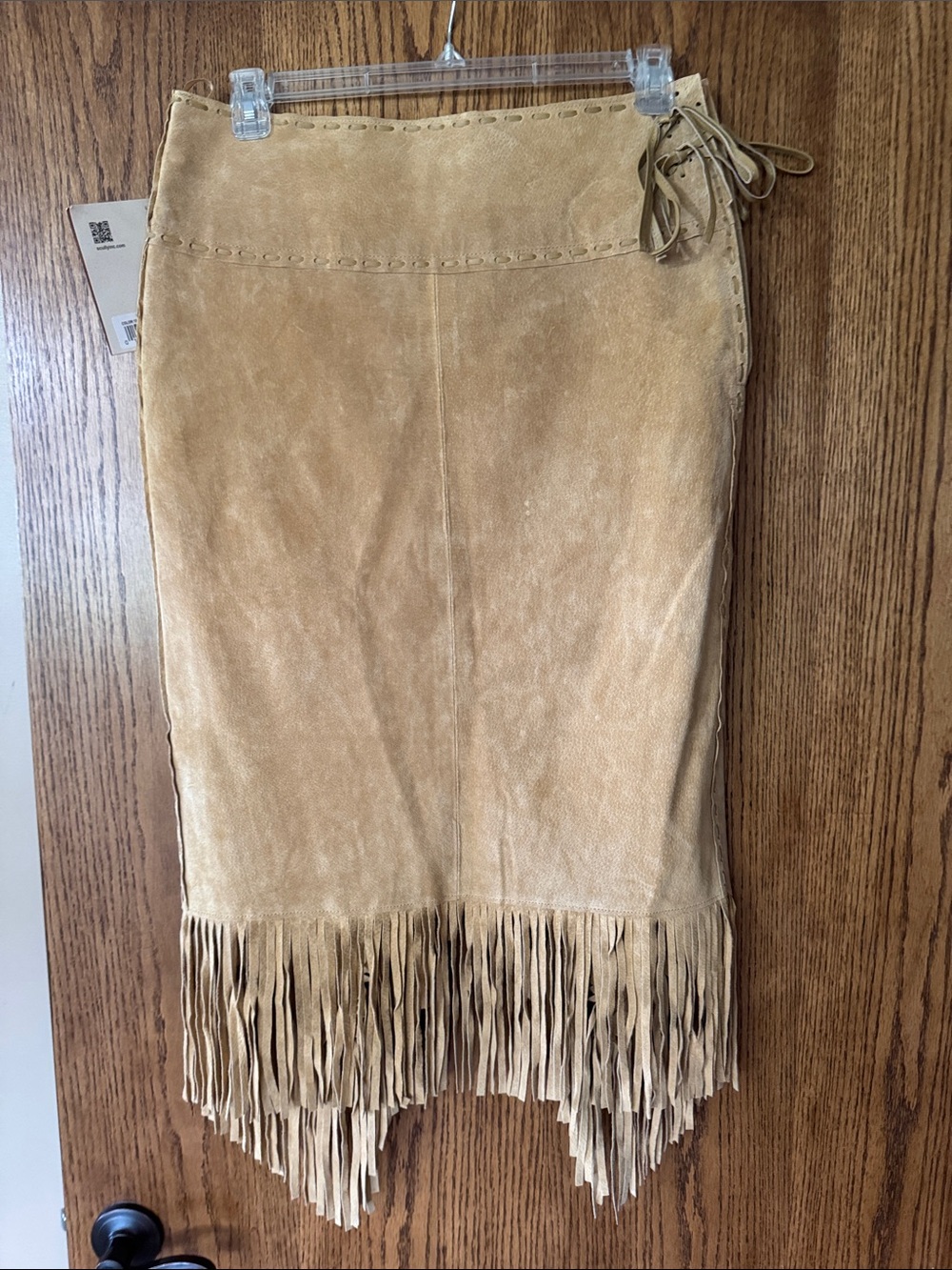 NWT Scully Tan Suede Asymmetrical Fringe Skirt - Picture 3 of 10